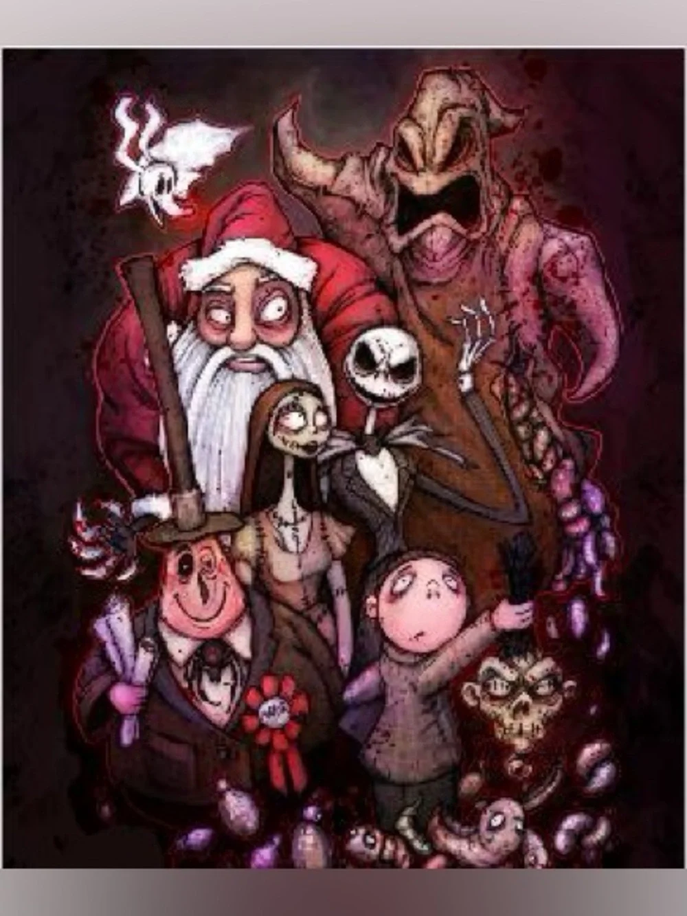 Nightmare Before Christmas Throw Blanket 50x60 Cast Fleece NWT